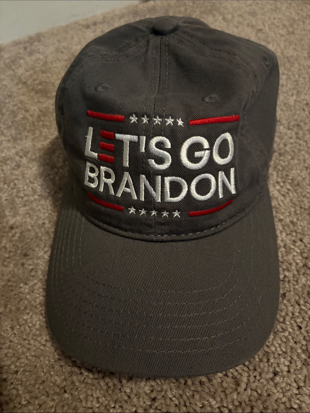 Lacoste Dark Gray Cap with White & Red Embroidery